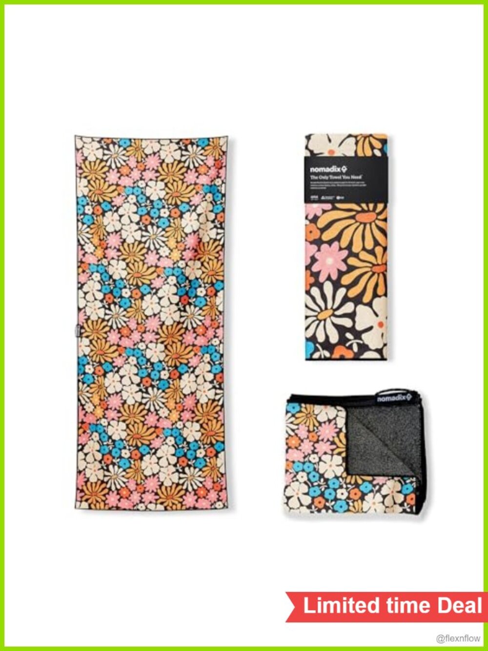 Recycled MicroTerry Beach Towel Sand Resistant Super Absorbent Travel Yoga